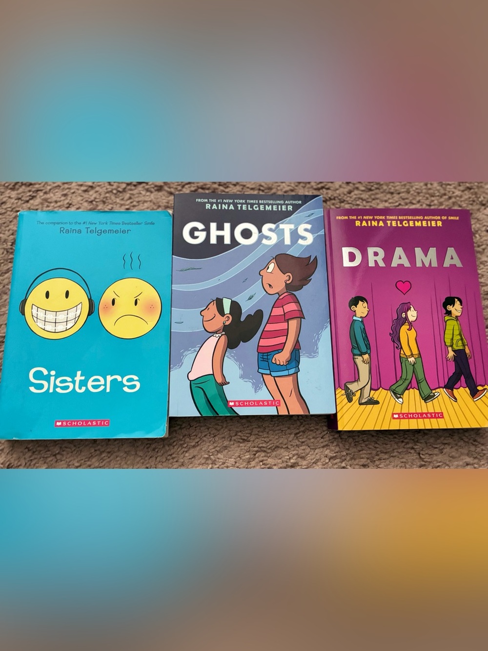 Graphic Novels Lot - Set of three books by author Raina Telgemeier